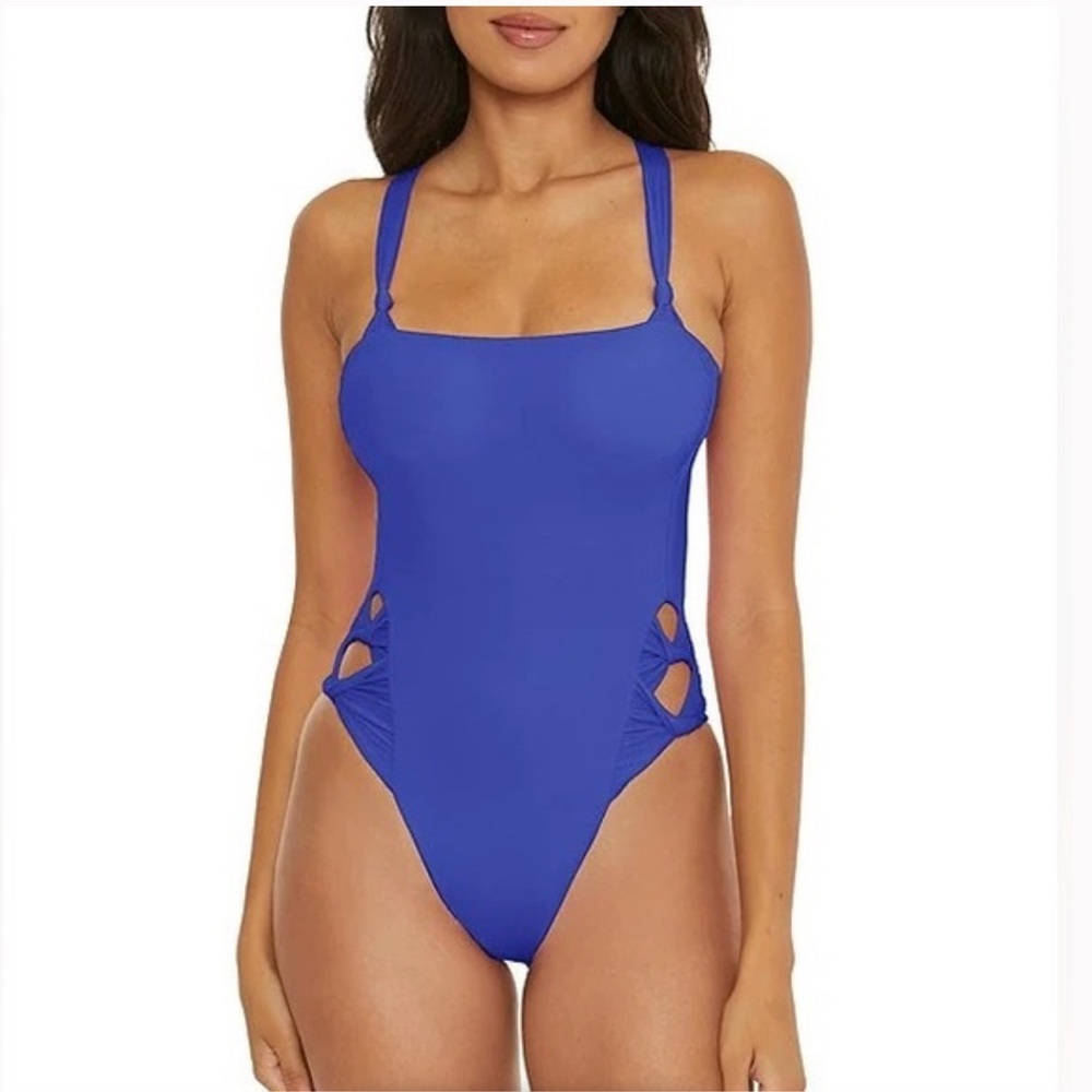 BECCA Women's Standard Baja Mar Bandeau One Piece Swimsuit, Scoop Neck, Bathing